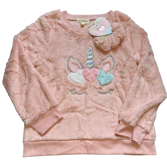 Btween Brand Unicorn Sweatshirt with Matching Scrunchie – NWT Size 12 - Picture 1 of 5
